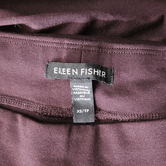 Eileen Fisher Plum Purple Pull On Legging Career Pants - Picture 5 of 5